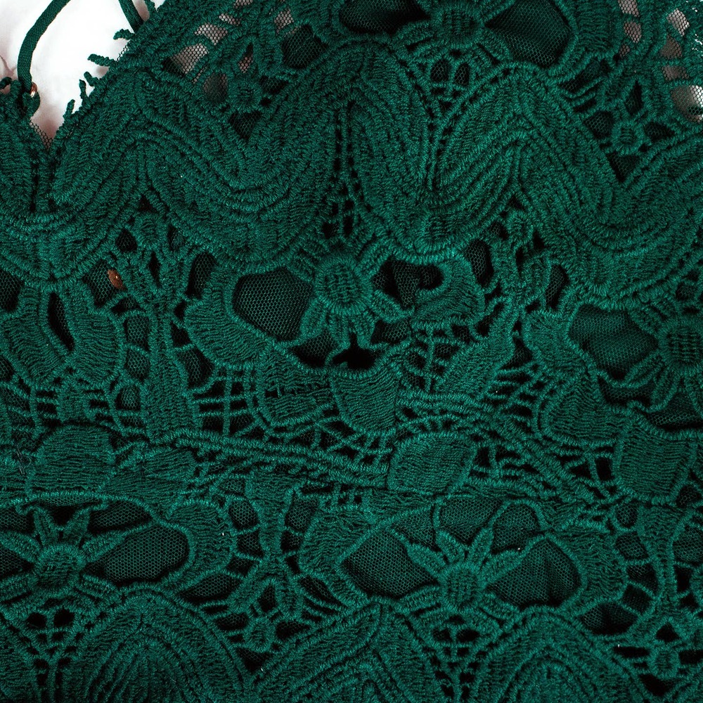 Free People Green Lace Bralette Small - Picture 3 of 4